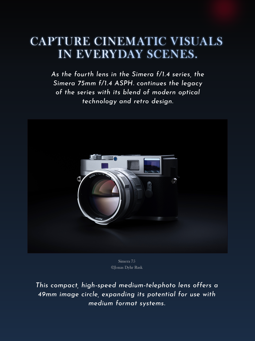 Thypoch Full-frame Photography Lens Simera 75mm f1.4 for Leica M Mount