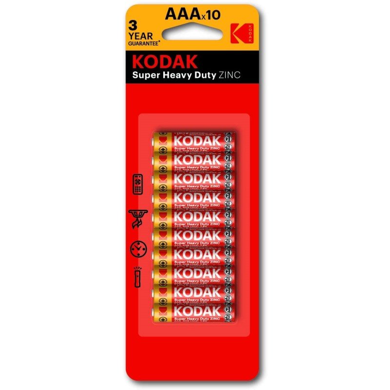 Kodak Batteries Super Heavy Duty Zinc AAA 10 Pack