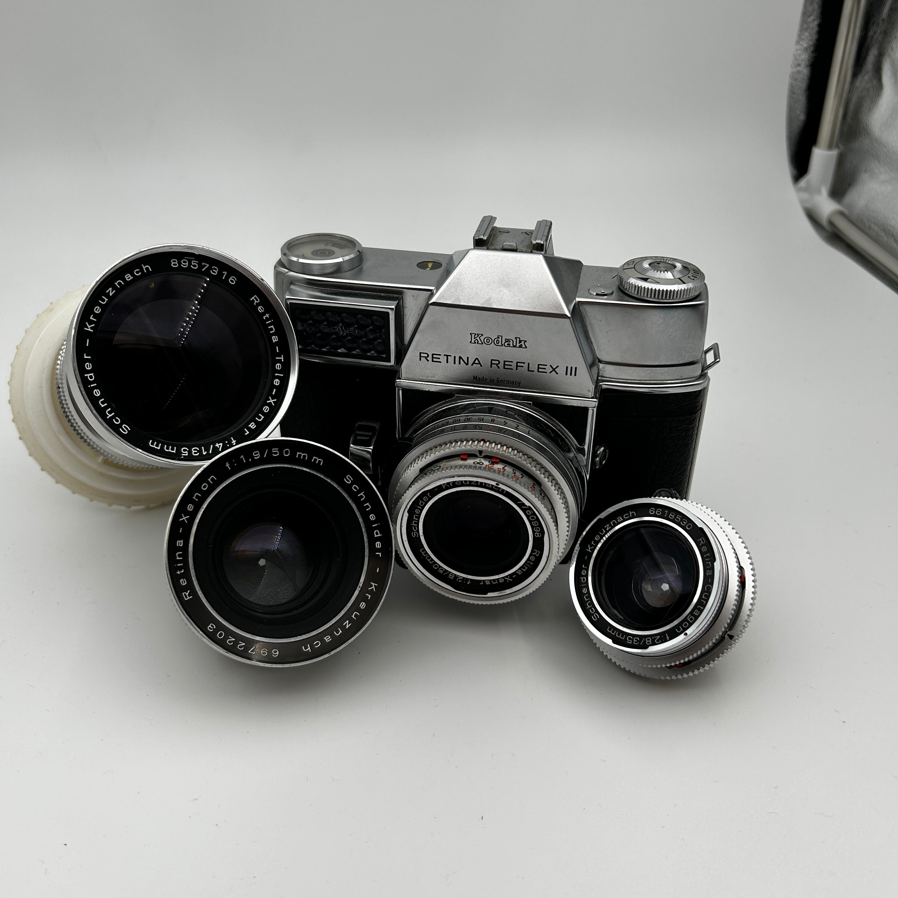 Kodak Rentina Reflex III with 50mm f2.8, 50mm F1.9, 35mm F2.8 and 135mm f4