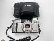 Canon Autoboy S II camera with leather case