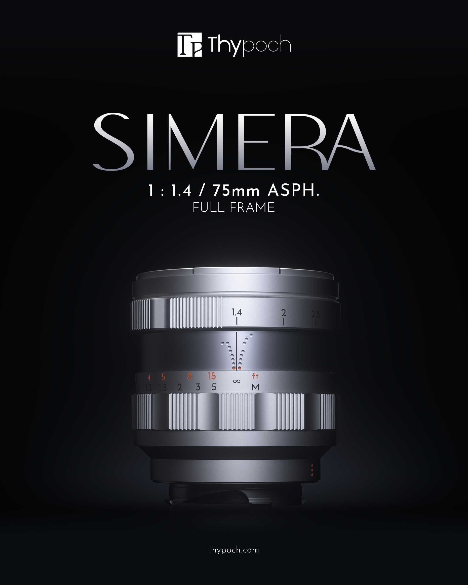 Thypoch Full-frame Photography Lens Simera 75mm f1.4 for Leica M Mount